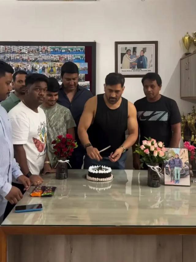 MS Dhoni celebrates his 44th birthday with friends, cake and warm wishes